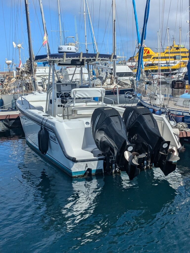 2 stack of 200 hp mercury outboards